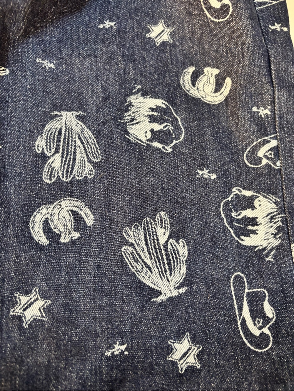Cali 1850 Western Print Wide Leg Women's Jeans Sizze 5/27 - Picture 12 of 16